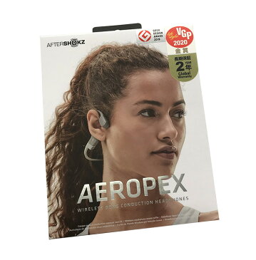 AfterShokz Aeropex ルナグレー 骨伝導ワイヤレスヘッドホン (アフターショックス エアロペクス)