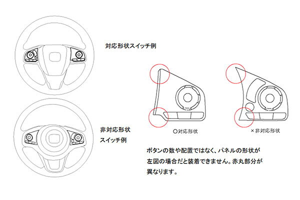 Works Bell ワークスベル 純正ステアリングスイッチ移設キット ホンダ B1セット ス...