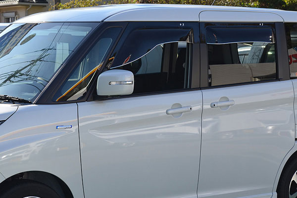 OXバイザー オックスバイザー ブラッキーテン 前後セット 1台分 デリカD:2 MB36S MB46S