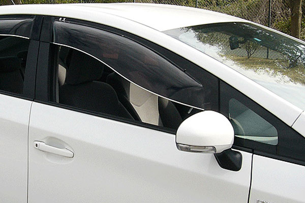 OXバイザー オックスバイザー ブラッキーテン フロント用 左右セット プリウス ZVW30