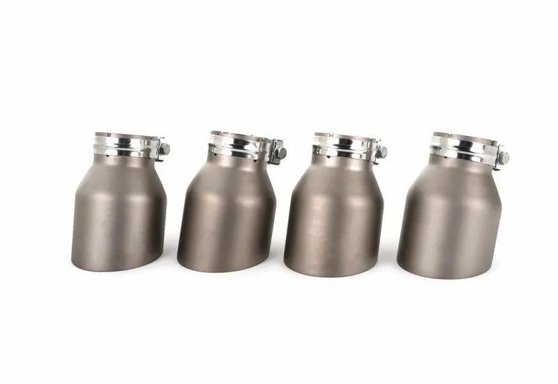 4インチ径 ユニバーサル チタニウムマフラーチップ(マットチタン) 4個セット【ECS Tuning】