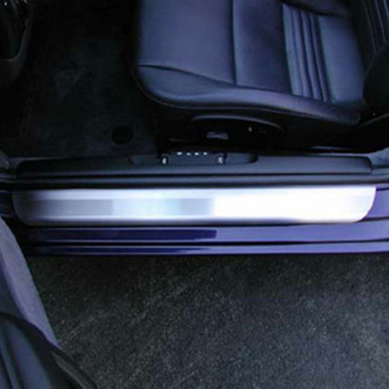 ポルシェ 996/997/987ボクスター等用 ステンレス・ドアシルプレート(ブラック)【Rennline】