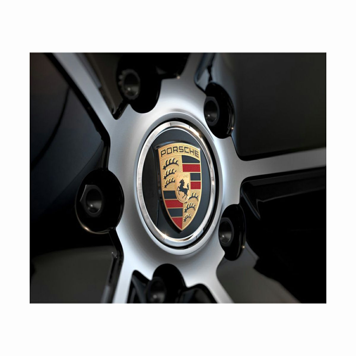 【ポルシェ純正】ポルシェ タイカン(J1)／971パナメーラ(G2II) ホイールキャップ セット マットブラック 9J1073002