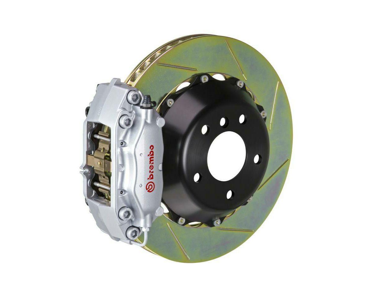 【Brembo】GT 345x28 対向4ポッド スロットビッグブレーキキット(リア側) ポルシェ996 997 シルバー