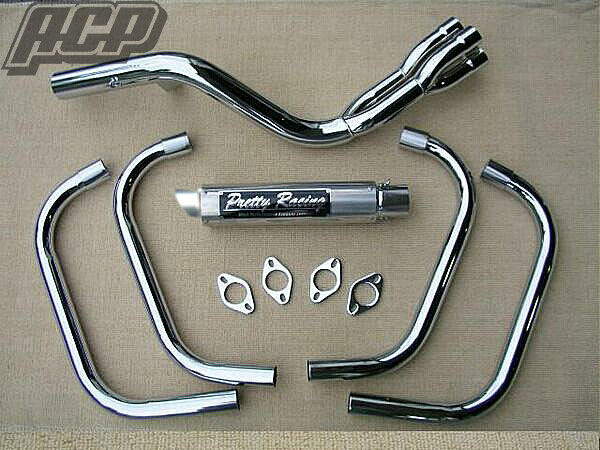 プリティー製 Z400GP 流 タイプ3 4-2-1 マフラー メッキ
