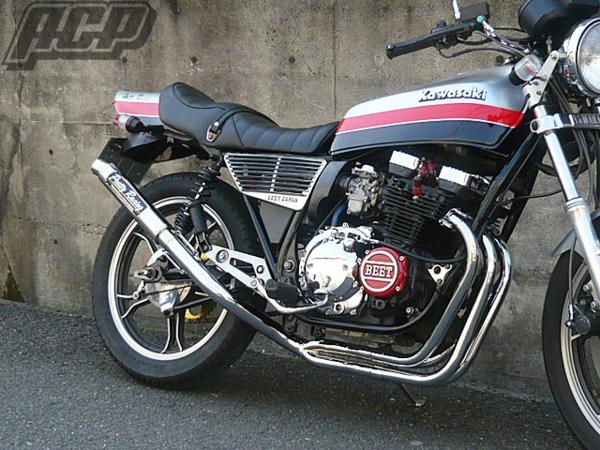 プリティー製 XJ400 流 タイプ1 4-2-1 マフラー メッキ