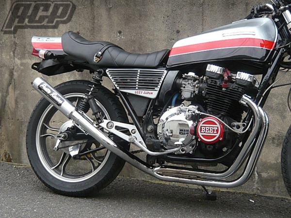 プリティー製 XJ400 流 タイプ2 4-2-1 マフラー メッキ