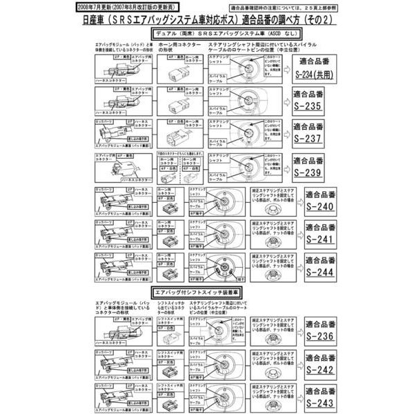 大恵 ステアリングボス アベニール W10 W11系 エアバック対応 ボス 保安基準適合品 車検対応 日本製 S-234