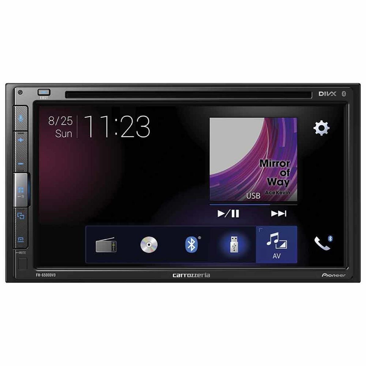 カロッツェリア FH-6500DVD 6.8V型ワイドVGAモニター/DVD-V/VCD/Bluetooth/USB/チューナー・DSPメインユニット