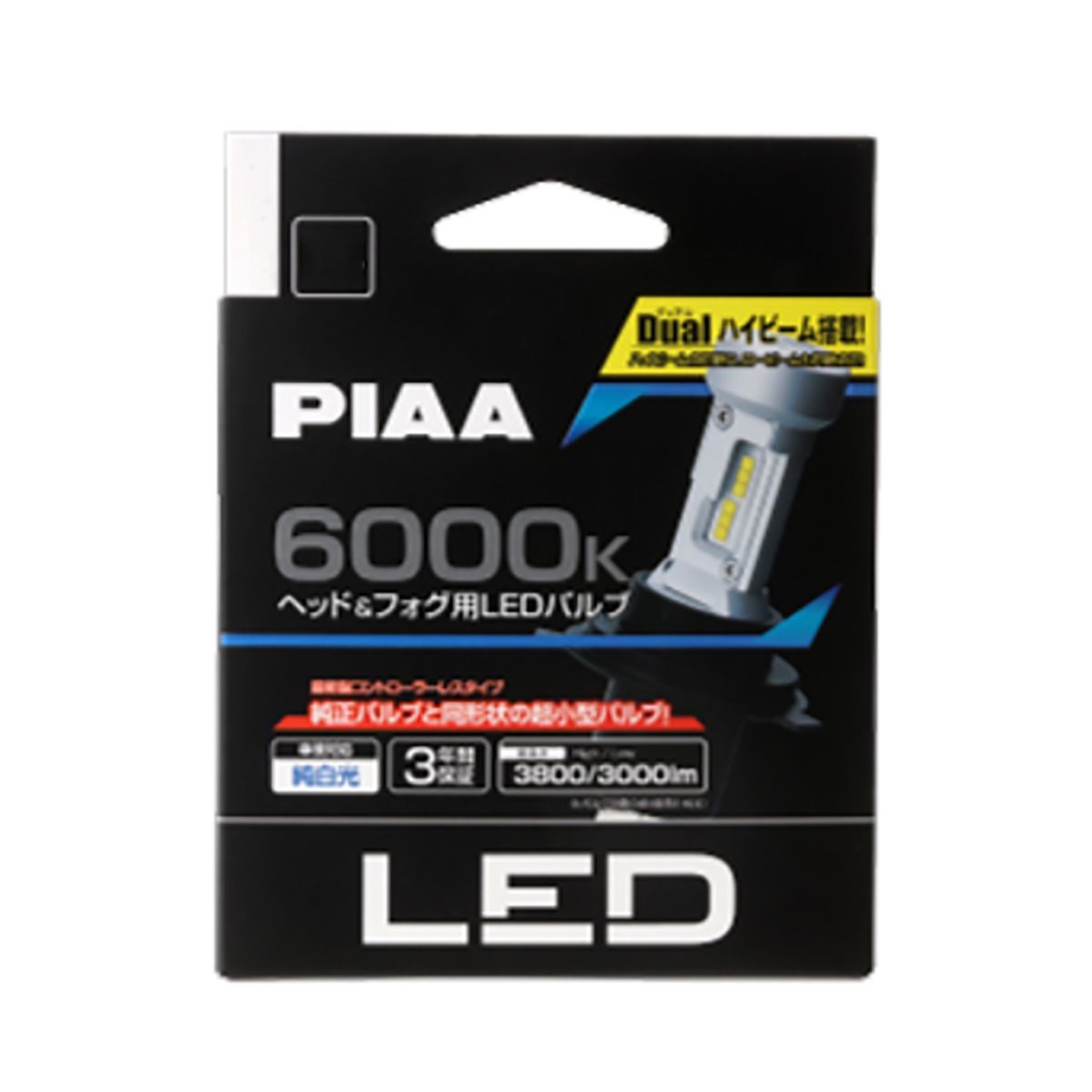 ں߸ͭPIAA إåɡեLEDХ LEH182 6000K H8H9H11H16