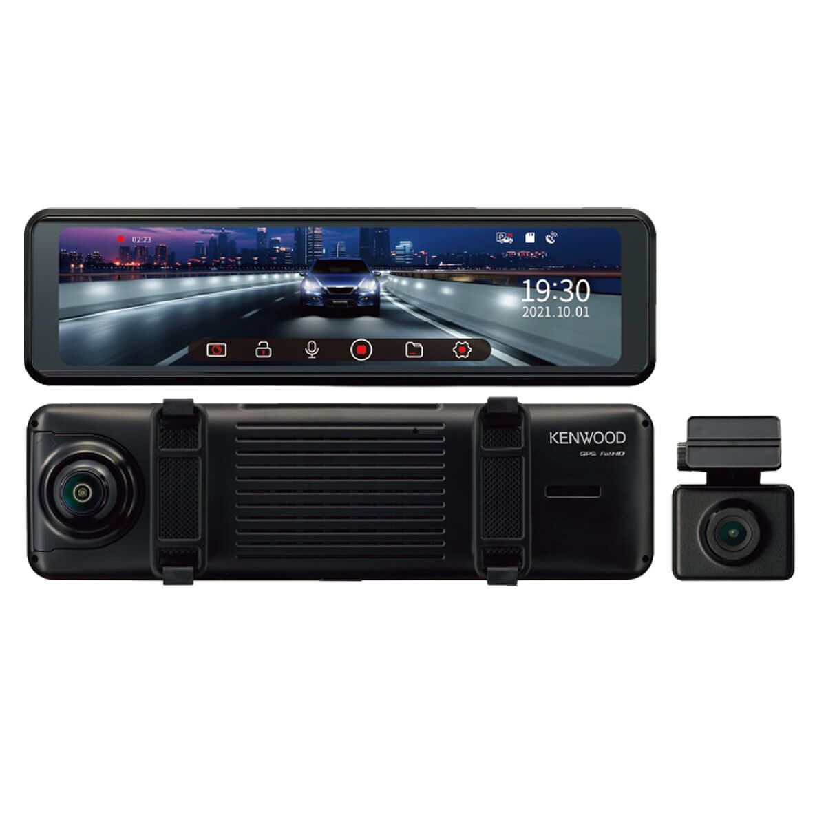 【18日限定!ダイヤモンド会員限定P13倍!】KENWOOD DRV-EM3700 電子ミラータイプドライブレコーダー