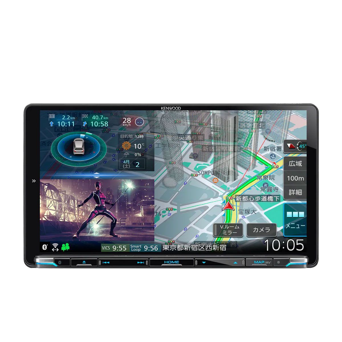 地図も、エンタメも、彩速で次の領域へ。KENWOOD 彩速ナビ MDV-M909HDL タイプM 9V型モデル