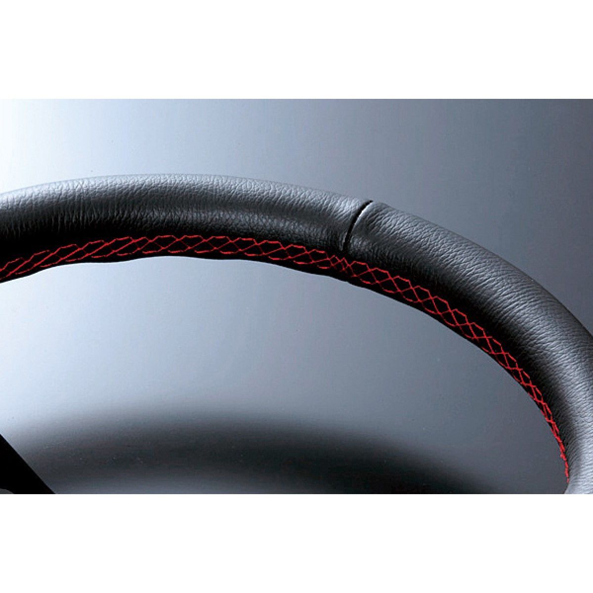 FORTUNE D1SPEC ステアリング FLAT-C 35パイ レッドステッチ DSC-FC35RE