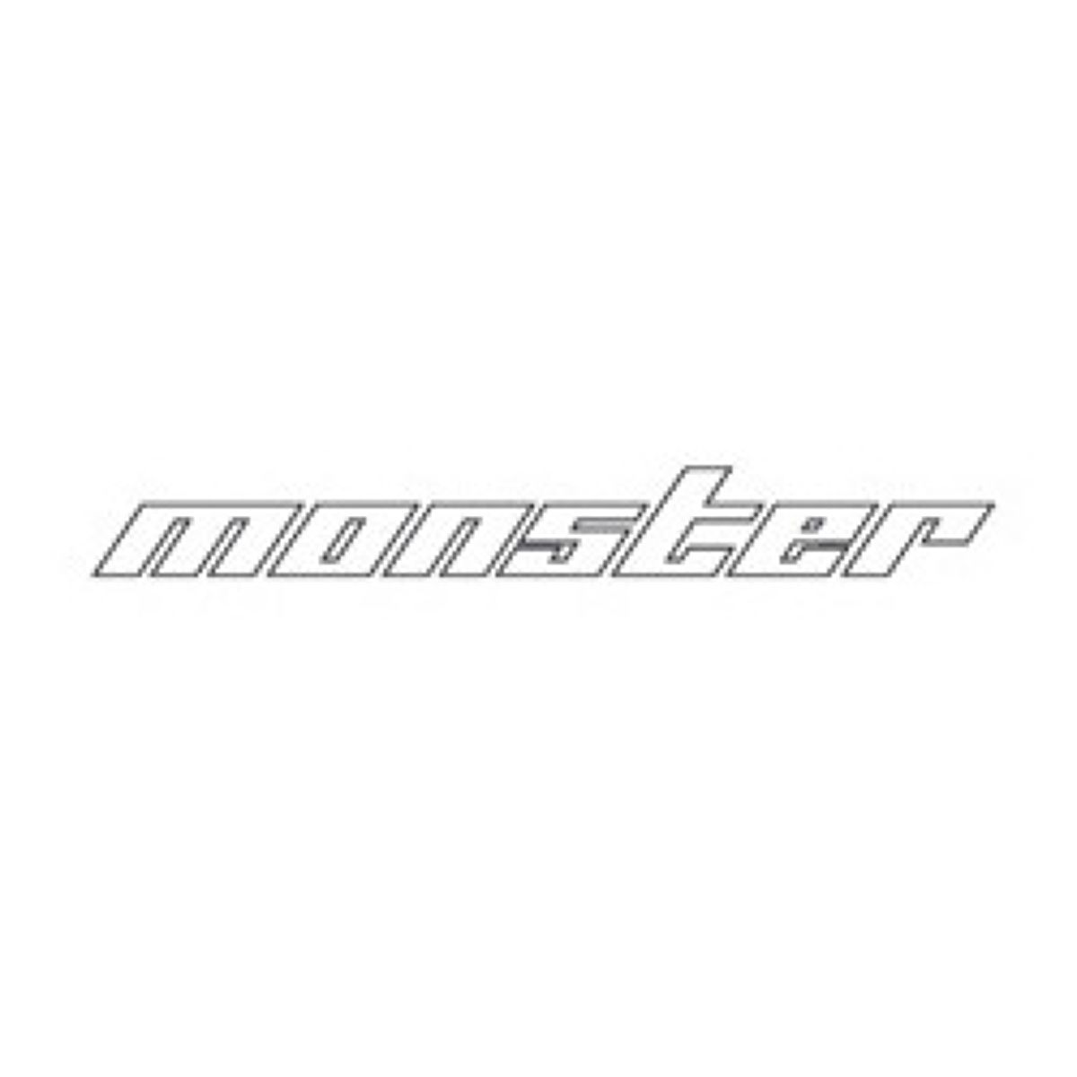 monster SPORT モンスタースポーツ 中抜きステッカー ストレート クリア×ガンメタリック ZZZA40