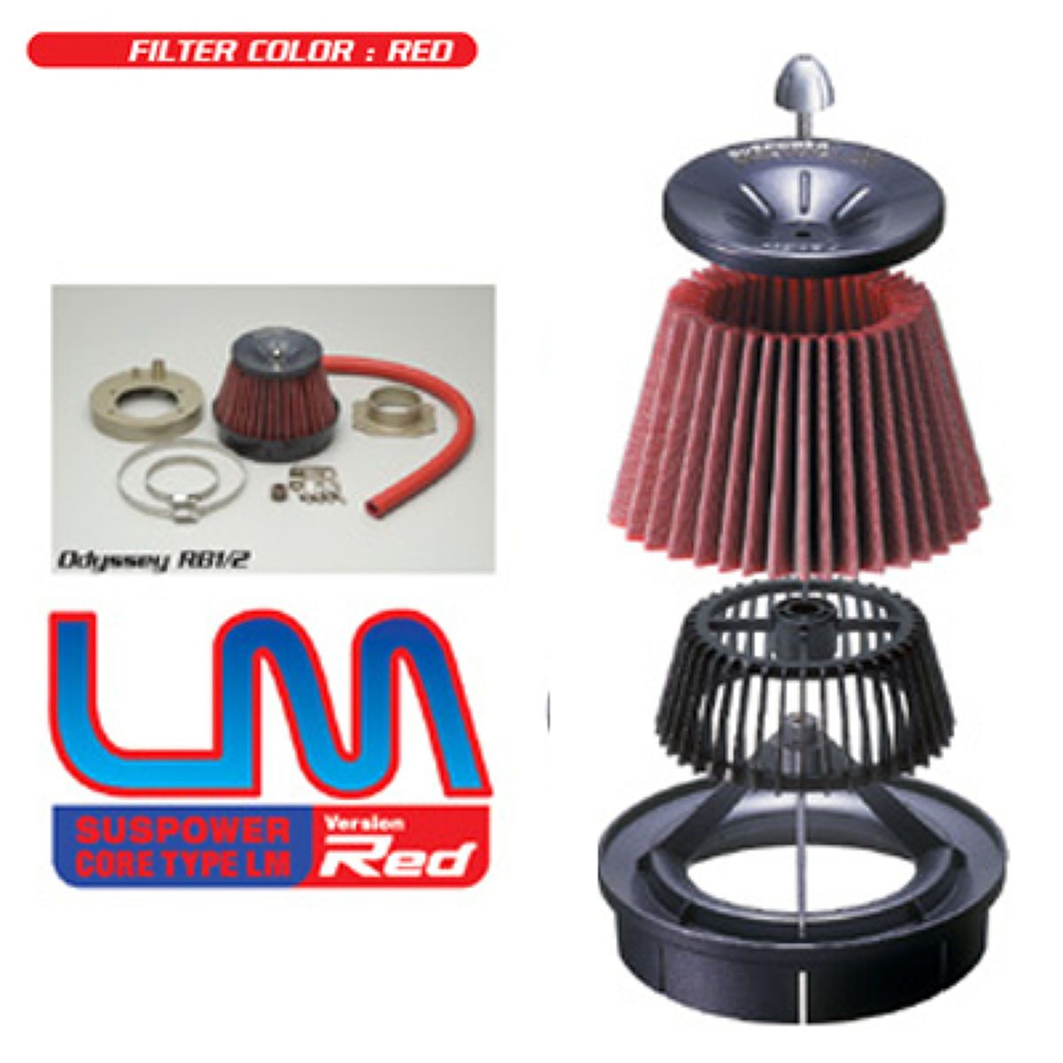 BLITZ ブリッツ SUSパワー エアークリーナー コアタイプLM レッド 59011 ニッサン シルビア 180SX