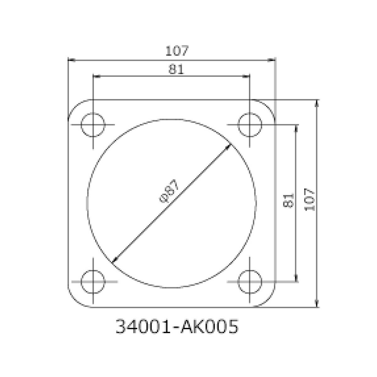 HKS マフラーガスケット 86スクエア 2枚セット 34001-AK005