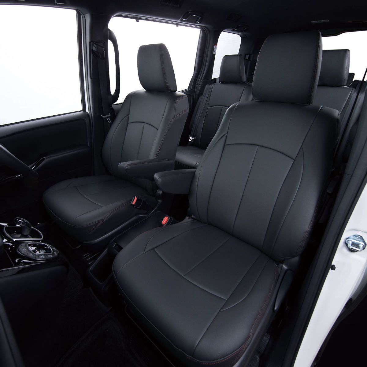 Clazzio 車種専用シートカバー ABオリジナルスタイリッシュタイプ EFー8128 インプレッサG4 ブラック×ワインステッチ