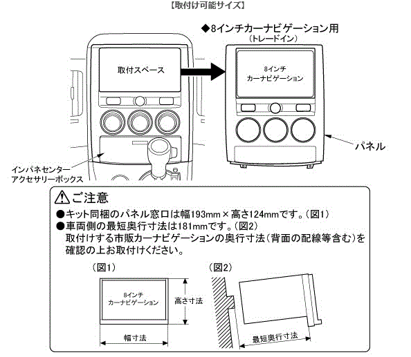 カナテクス　TBX-M001　ミツビシ　デリカD5 用　カーAVインストレーションセット＜8インチナビ用＞　カーAV 取付キット　Kanatechs カナック企画