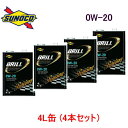 エンジンオイル sunoco BRILL 4L缶×4セット スノコ 高性能 100%化学合成 レーシングエンジンオイル brill 0w-20
