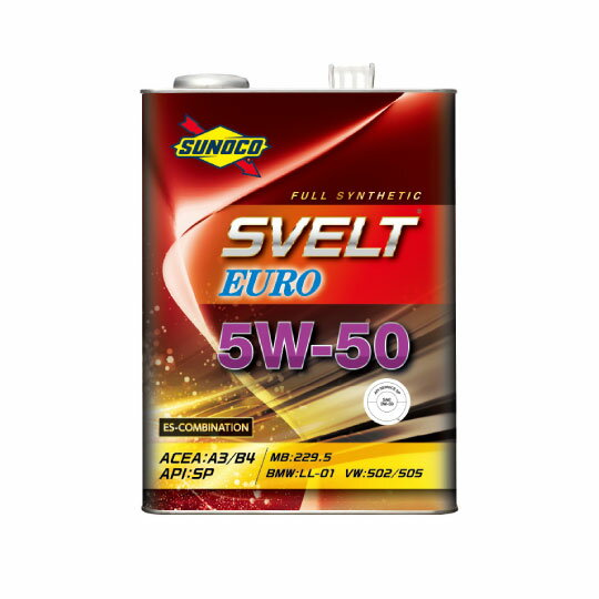 エンジンオイル SUNOCO OIL NEW Svelt Euro SP 5W50 4L スノコ オイル