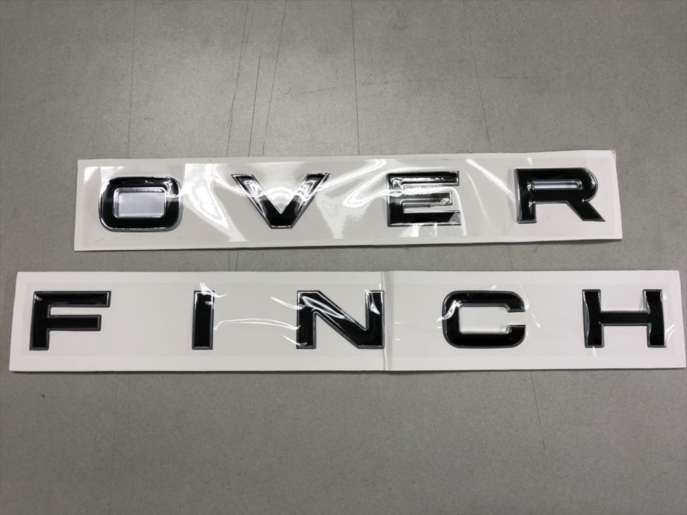 OVER FINCH デカール　オーバーフィンチ　デカールブラック/シルバー縁取り　ブラックシルバーラインのサムネイル