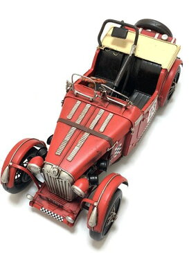 アンティークカー レッド オープンカー ヴィンテージカー クラシックカー ブリキ オブジェ おもちゃ アメリカ ハワイ イギリス 置物