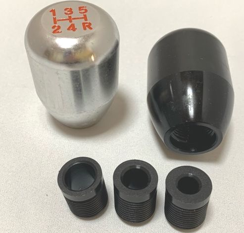 汎用シフトノブ アルミ シンプル MT用 シフトパターン付 5速 ミッション シフトレバー 車 旧車 ギアー ..