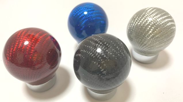 汎用シフトノブカーボンタイプ ボール型 アルミ シンプル　丸型 ミッション シフトレバー 車 旧車 ギア..