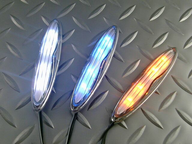 サイドマーカー LED オレンジ ホワイト ブルー 汎用・高輝度・type3 3色から選択 ウインカー ハザード