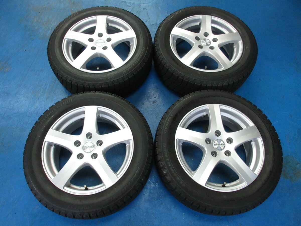 中古 スタッドレス ブリヂストン アイスパートナー 205/55-16&MAK・FIX アウディ・A3、ワーゲン・ゴルフ