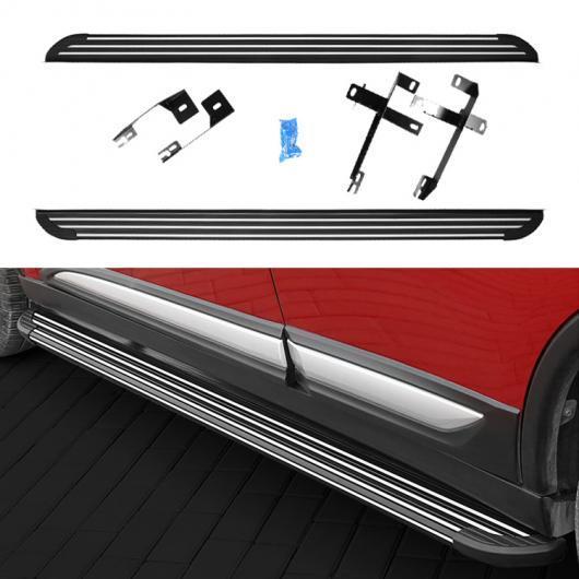 車用メッキパーツ ナーフ バー サイドステップ 三菱 アウトランダー 2013〜2018 ランニングボード 2ピース ブラック AL-AA-6013 AL Car plating parts
