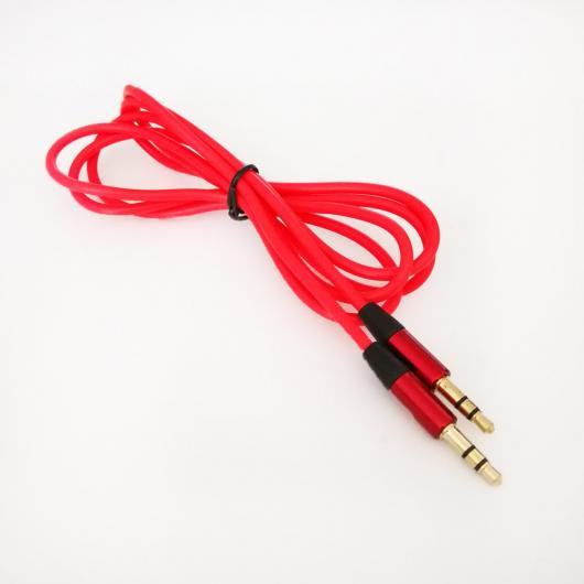 車用ケーブル 5ピース ユニバーサル 3.5 mm AUX オーディオ ケーブル アダプタ フォルクスワーゲン 日産 ヒュンダイ BMW ベンツ 選べる2バリエーション 5pcs black/5pcs red AL-AA-6576 AL Car cable