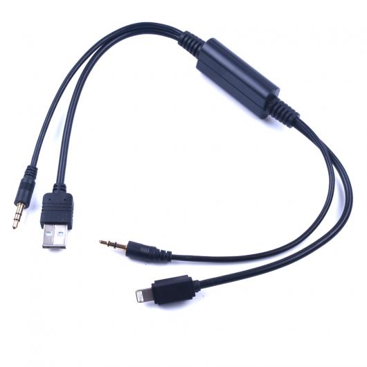 車用ケーブル オーディオ ステレオ AUX USB カー USB AUX アダプタ インタフェース ケーブル BMW 電話 5 5 S 6 6 S 6 プラス AL-AA-7079 AL Car cable