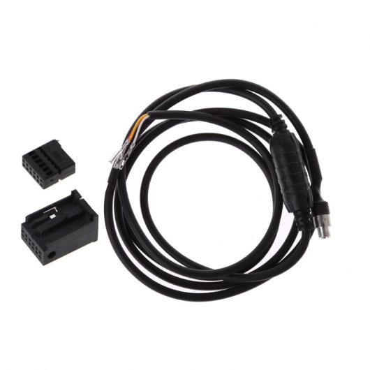 車用ケーブル 3.5mm ピン AUX 補助線 ブラック オーディオ メス 音楽 ケーブル BMW E60 E63 5 6シリー..