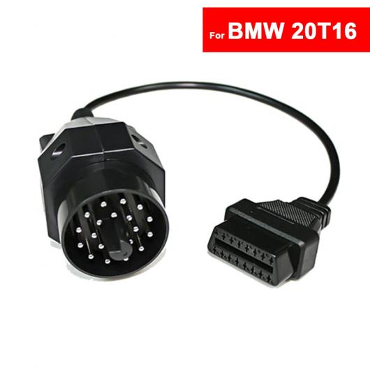 車用ケーブル ブラック VAG 20ピン OBD1 16ピン OBD2 コネクタ アダプタ ケーブル BMW E31 E32 E34 E36 BMW 20ピン診断コネクタ AL-AA-7609 AL Car cable