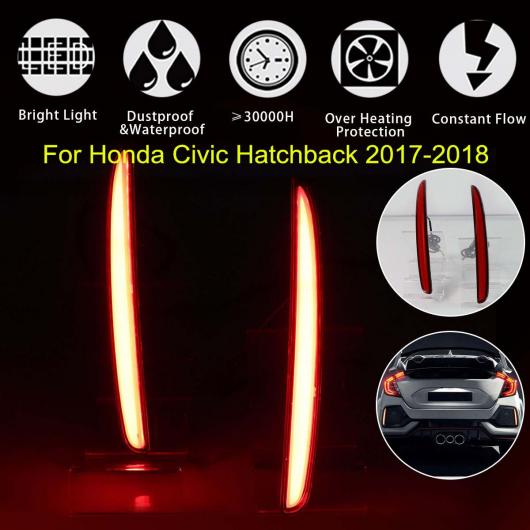 2個 LED リア バンパー ライトリアフォグランプ バルブ ブレーキライト ホンダ シビックタイプ R ハッチバック 2017-2018 AL-AA-9521 AL Car light 2