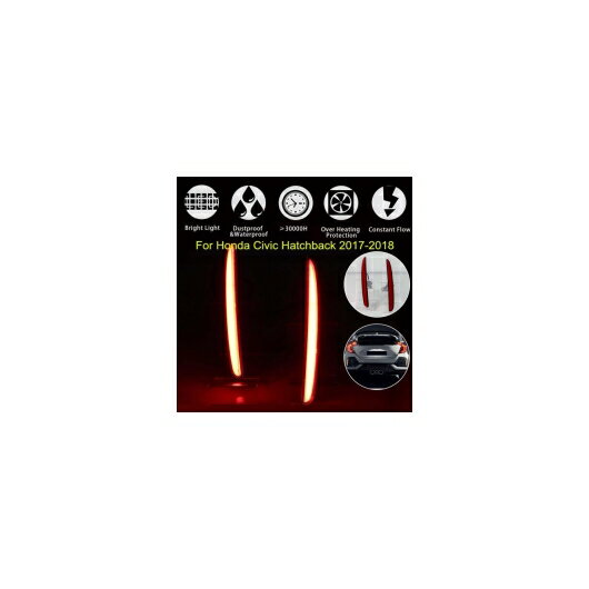 2個 LED リア バンパー ライトリアフォグランプ バルブ ブレーキライト ホンダ シビックタイプ R ハッチバック 2017-2018 AL-AA-9521 AL Car light