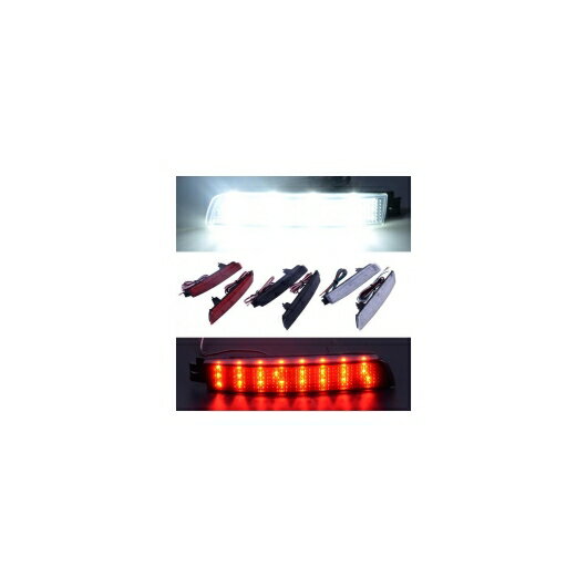リア 警告 LED バンパー リフレクター テール ブレーキ ライト ランプ 日産 ジューク ムラーノクエスト セントラ インフィニティ FX35 FX37 選べる3カラー ブラック〜レッド AL-BB-0441 AL Car light