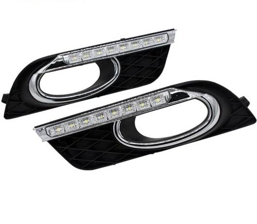 DRL LED デイタイムランニングライト ホンダ シビック2011-2015 イエローカラーターニングシグナルランプ 12V デイライト White Only AL-BB-1363 AL Car plating parts