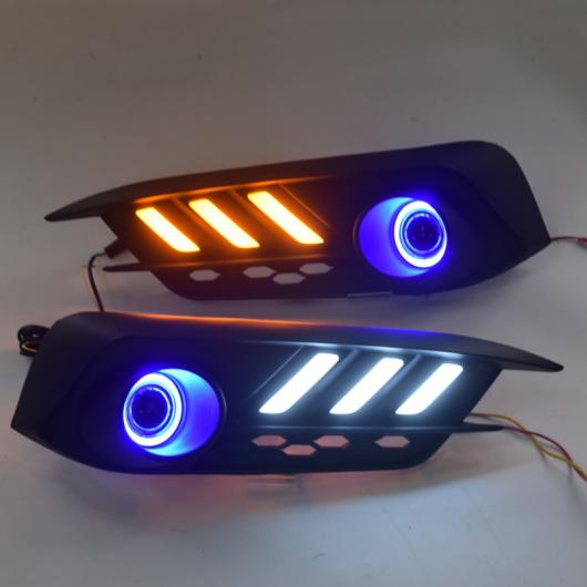 COB + LED デイタイムランニングライト DRL プロジェクターレンズ ウインカー ホンダ シビック 10th 2016 6000K 12W WHITE ホワイト AL-BB-1430 AL Car plating parts