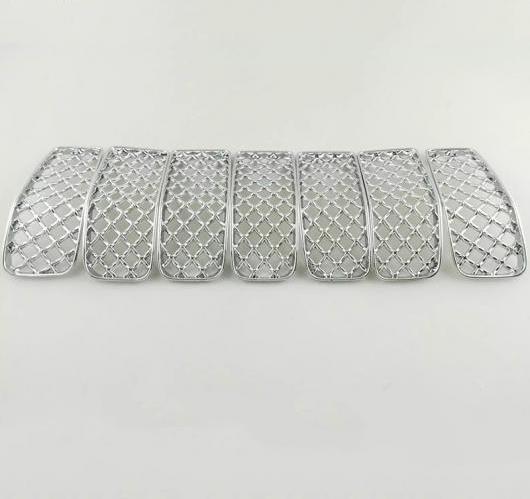 ジープチェロキー 2014 2015 2016 2017 2018 インサート ハニメッシュグリル カバー ステッカー ABS AL-BB-6618 AL Car plating parts