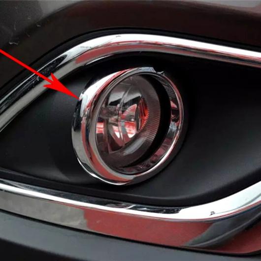 三菱 アウトランダー 2016 2017 クローム カー インテリア 円形 フロント フォグ ライト ランプ カバー トリム ベゼル フレーム AL-BB-7158 AL Car plating parts