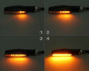 4個 オートバイ ターンシグナルモトクロス 流れるLED ウインカー フレキシブル テールライトバイクインジケータランプスクーター AL-BB-7471 AL Car parts(2)
