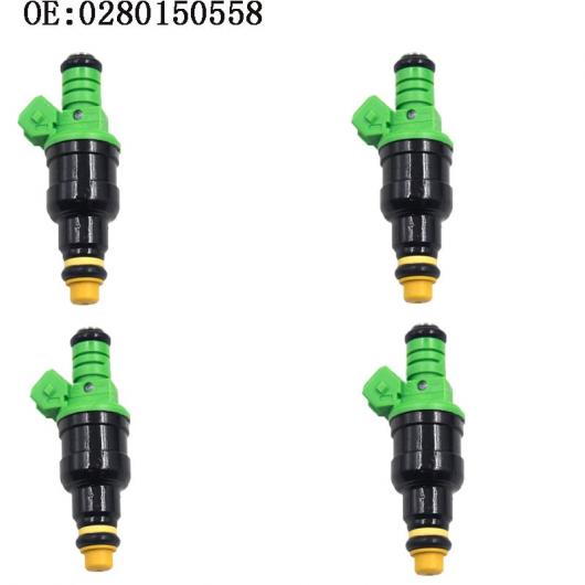 4ピース フューエル インジェクター エンジン ボルボ VW アウディ GMC シボレーダッジ BMW 440CC/分ターボ 42 LB/HR 0280150558 AL-CC-1434 AL Car parts