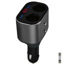 クイック USB 充電器タバコ 2 ポート シガーライターアダプター L01 グレー電圧セクション アルミ合金 AL-DD-1261 AL Car parts