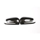 カーボンファイバー レッド ABS サイドドアバックミラーキャップ メルセデスベンツ A CLA GLA GLK クラス W176 W117 X156 X204 カーボン AL-DD-4300 AL Car plating parts(2)