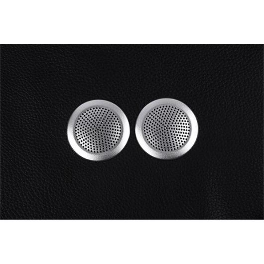 2個 アルミ合金 スピーカー カバー トリム ステッカー ランドローバーディフェンダー 110 2015-2016 ジャガー XE /XF シルバー AL-DD-4505 AL Interior parts for cars(2)