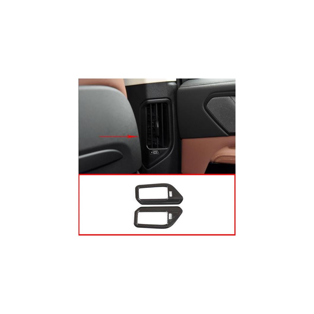 BMW X5 G05 X7 G07 2019 ABS クローム B ピラー三菱アウトランダー トリム 選べる2バリエーション Carbon Fiber・Silver AL-DD-4142 AL Interior parts for cars