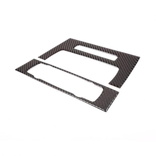2個 カーボンファイバー センターコンソール CD 装飾 パネル カバー BMW 3 シリーズ E90 E92 2012 Carbon Fiber AL-DD-4650 AL Interior parts for cars