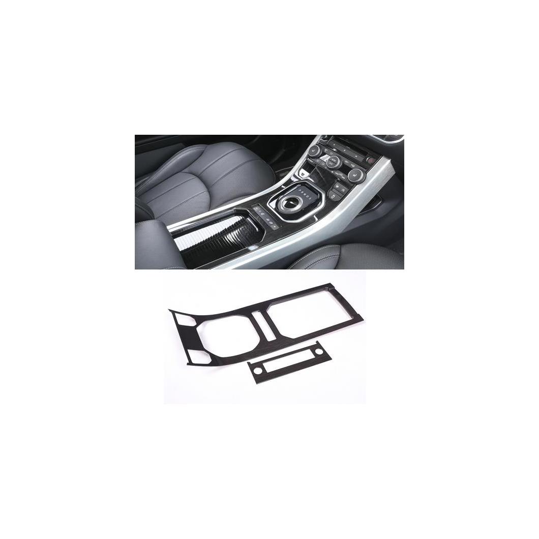 2個 ブラックアッシュウッド ABS 中央 コントロール 装飾 パネルフレーム ランドローバーレンジローバー イヴォーク 2012-2017 AL-DD-4619 AL Interior parts for cars